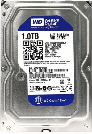 Жёсткий диск WD 1000Gb WD10EZEX  64Mb SATA III (7200rpm) Caviar Blue фото №1572