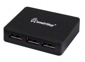 Разветвитель USB 3.0 Smartbuy 4 порта черный (SBHA-6000-K) фото №1600
