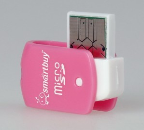 Устройство чтения карт памяти Smartbuy MicroSD розовый (SBR-706-P) фото №1625