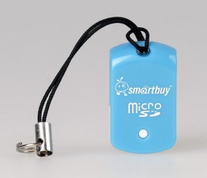 Устройство чтения карт памяти Smartbuy MicroSD голубой (SBR-706-B) фото №1627