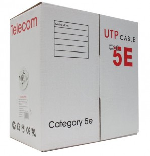 Кабель UTP 5 кат 305 м "Telecom" UTP4-TC305-C5EN-CCA-IS-WH-SOFT SoftPVC UTP 4 пары мягкий ПВХ, white (без упаковки) фото №1887