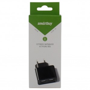 Адаптер питания SmartBuy® NOVA, 220v 5V/3А, 2 USB, черн (SBP-6000) фото №2109