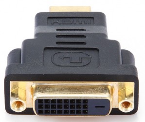 Переходник Gembird A-HDMI-DVI-3, 19M/25F, золотые разъемы, пакет фото №2973