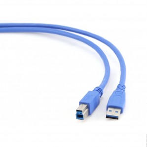 Кабель USB 3.0 AM/BM 1.8м Pro Gembird CCP-USB3-AMBM-6, экран, синий, пакет фото №3169