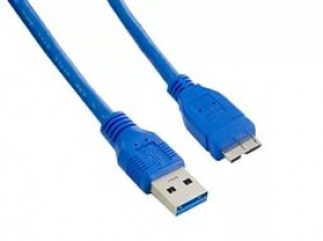 Кабель USB 3.0 Pro Gembird CCP-mUSB3-AMBM-0.5M AM/microBM 9P, 0.5м, экран, синий, пакет фото №3242