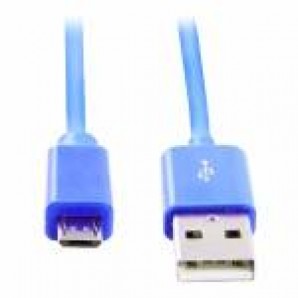 Кабель USB -Am/microB 5p 1.2м Smartbuy голубой (iK-12c blue) фото №3302