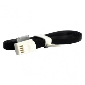 Кабель Smartbuy (iK-412m black) USB - 30-pin для Apple, магнитный, длина 1,2 м черный фото №3406