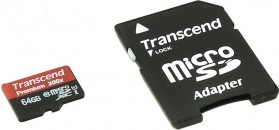 Память MicroSDXC 064GB Transcend Class10 UHS-I c адаптером фото №3909