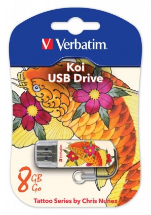 Память Flash USB 08 Gb Verbatim Mini Tattoo Edition KOI FISH (CARP FISH) фото №4016