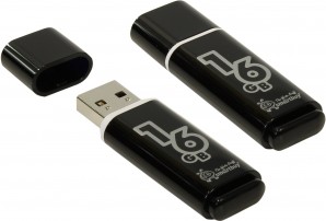 Память Flash USB 16 Gb Smart Buy Glossy series Black фото №4147