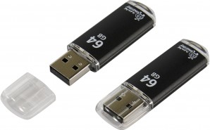 Память Flash USB 64 Gb Smart Buy V-Cut Black (SB64GBVC-K) фото №4243