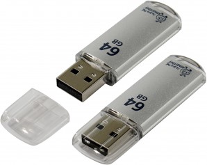 Память Flash USB 64 Gb Smart Buy V-Cut Silver (SB64GBVC-S) фото №4249