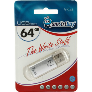 Память Flash USB 64 Gb Smart Buy V-Cut Silver USB 3.0 фото №4258