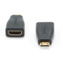 Переходник HDMI-miniHDMI Gembird A-HDMI-FC, 19F/19M, золотые разъемы, пакет фото №4296