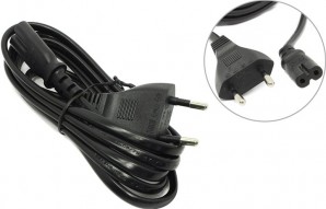 Кабель аудио-видео техники IEC-320-C7--розетка 220V, 2-pin, 1.8м , черный фото №4385