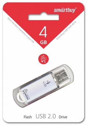 Память Flash USB 04 Gb Smart Buy V-Cut Silver фото №4496