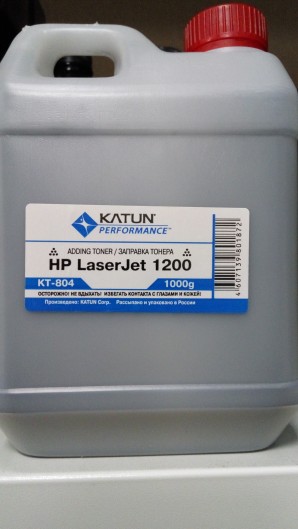 Тонер HP LJ 1200 для Q2613A/Q2613X/Q2624A/Q2624X/C7115A/7115X, EP-26/EP-27 (кан. 1кг) Katun фас. Россия фото №4589