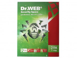 Программный продукт Dr.Web®  Security Space 2 ПК/1 год (BHW-B-12M-2-A3) фото №4757
