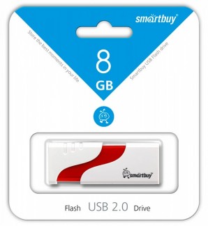 Память Flash USB 08 Gb Smart Buy Hatch White фото №5425