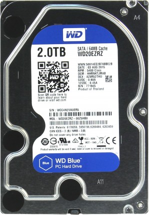 Жёсткий диск WD 2000Gb WD20EZRZ 64Mb SATA III 5400rpm Caviar Blue фото №5524