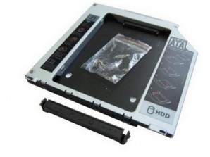 Шасси для 2.5" SATA HDD пластик для установки в SATA отсек привода ноутбука Slim(12.7мм) фото №5542