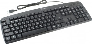 Клавиатура Gembird KB-8350U-BL USB, черный, лазерная гравировка символов фото №5761