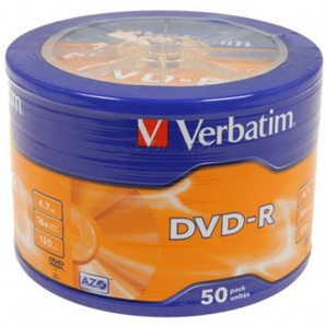 Диск DVD-R Verbatim 4,7Gb 16x (50шт) фото №5969
