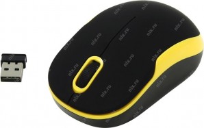 Мышь беспроводная Gembird MUSW-200BKY, soft touch, черн/желт, 2кн.+колесо-кнопка, 2.4ГГц фото №6496