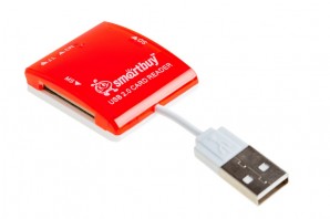 Устройство чтения карт памяти Smartbuy красный (SBR-713-R) CF/SD/SDHC/ MMC/MMCplus/MMCmobile/RS –MMC/microSD/TransFlash/microSDHC/Memory Stick Micro (M2)/xD фото №6786