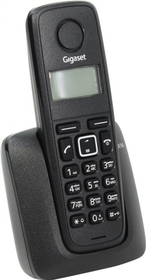 Телефон беспроводной Gigaset A116 DECT черный автооветчик АОН фото №7005