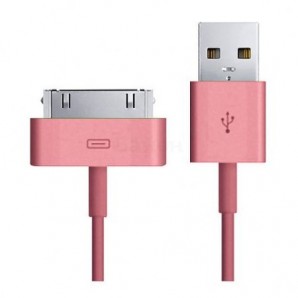 Кабель Smartbuy (iK-412c pink) USB - 30-pin для Apple,iPhone 3/4, длина 1,2 м, розовый фото №7071