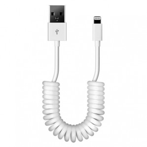 Кабель Smartbuy (iK-512sp white) USB - 8-pin для Apple, спиральный, длина 1,0 м, белый фото №7076
