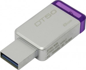 Память Flash USB 08 Gb Kingston DT50 Metal/Purple USB 3.0/3.1 фото №8086