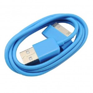 Кабель Smartbuy (iK-412c blue) USB - 30-pin для Apple,iPhone 3/4, длина 1,2 м, голубой фото №8884