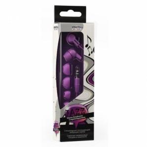 Наушники SmartBuy® JAZZ, фиолетовые, 3 пары силиконовых вставок (SBE-750) фото №9808