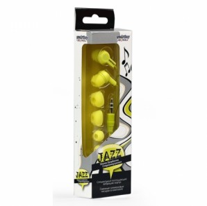 Наушники SmartBuy® JAZZ, желтые, 3 пары силиконовых вставок (SBE-760) фото №10225