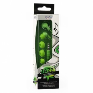 Наушники SmartBuy® JAZZ, зеленые, 3 пары силиконовых вставок (SBE-720) фото №10227