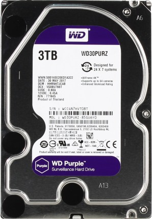 Жёсткий диск WD 3000Gb WD30PURZ 64Mb SATA III WD Purple фото №10312