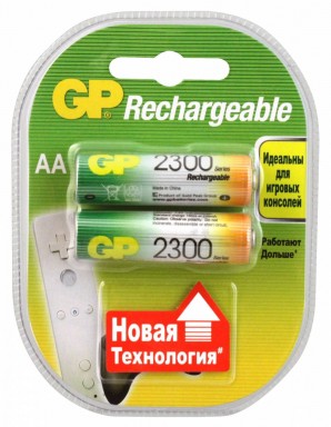 Аккумуляторы GP 2шт, AA, 2300mAh, NiMH (230AAHC-2DECRC2) фото №10603