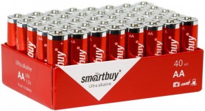 Батарея алкалиновая AA Smartbuy LR6/40 bulk (40/720)  (SBBA-2A40S) фото №10952