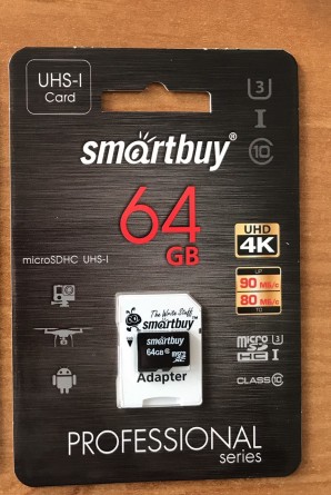 Память MicroSDXC 064GB Smart Buy Class 10 UHS-1 U3 Pro R/W:90/70 MB/s c адаптером SD фото №11862
