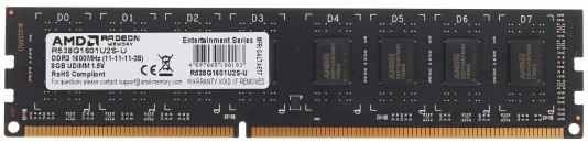 Память DDR III 08Gb AMD 1600MHz Black 1.5v фото №12306