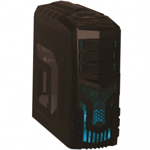 Корпус Exegate EVO-8203 Black-Blue light, ATX, <без БП>, с окном, 1*USB+1*USB3.0, Audio фото №12359