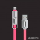 Кабель ACD USB - 8-pin для Apple+Micro USB 2в1, длина 1 м, TPE, 1м красный (ACD-U924-PMR) фото №12508