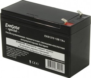 Аккумулятор Exegate Special EXS1270, 12В 7Ач, клеммы F1 фото №12600