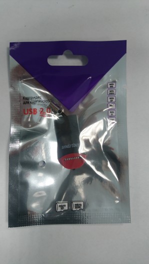 Устройство чтения карт памяти Smartbuy (SBR-711-R) MicroSD красный фото №12717
