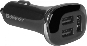 Автомобильный адаптер DEFENDER UCA-50 3 порта USB, 5V / 4.8 A фото №12945