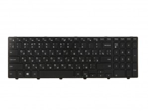 Клавиатура для ноутбука TOP-100369 Dell Inspiron 15 3541, 3542, 3543, 3552, 3558 Series. Плоский Enter. Черная, с черной рамкой. PN: PK1313G2A00, V147225AS. фото №13041