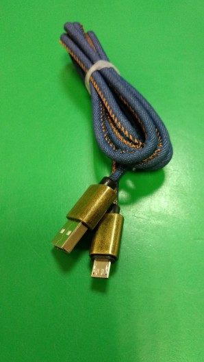 Кабель USB -Am/microB 5p 1.2м Smartbuy джинсовый (iK-12 blue Jeans) фото №13244