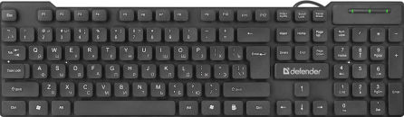 Клавиатура Defender HB-190 Element USB RU,черный,полноразмерная фото №13324